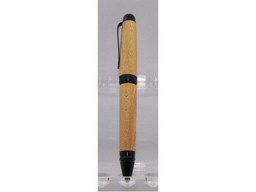 Curly maple cigar pen black chrome finish